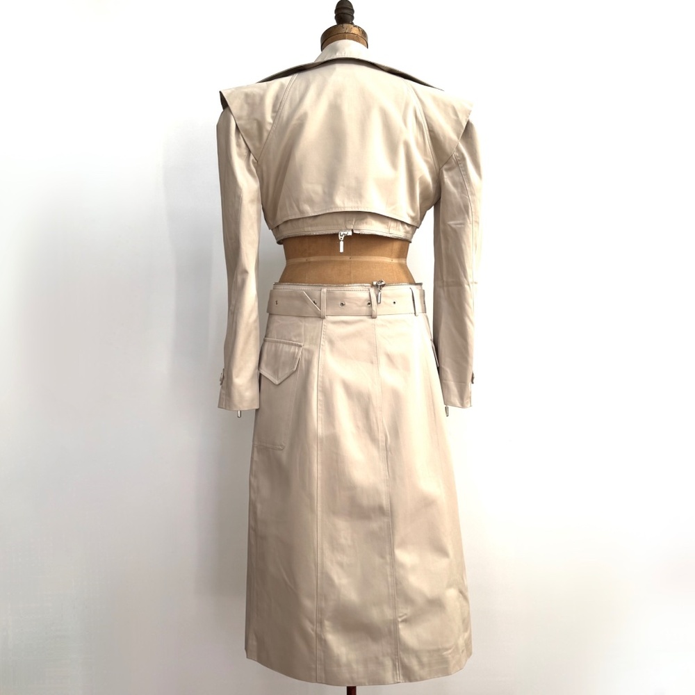 Nonchalant Label Lennox Trench Coat / Skirt  / Cropped Jacket New With Tags - Picture 13 of 15